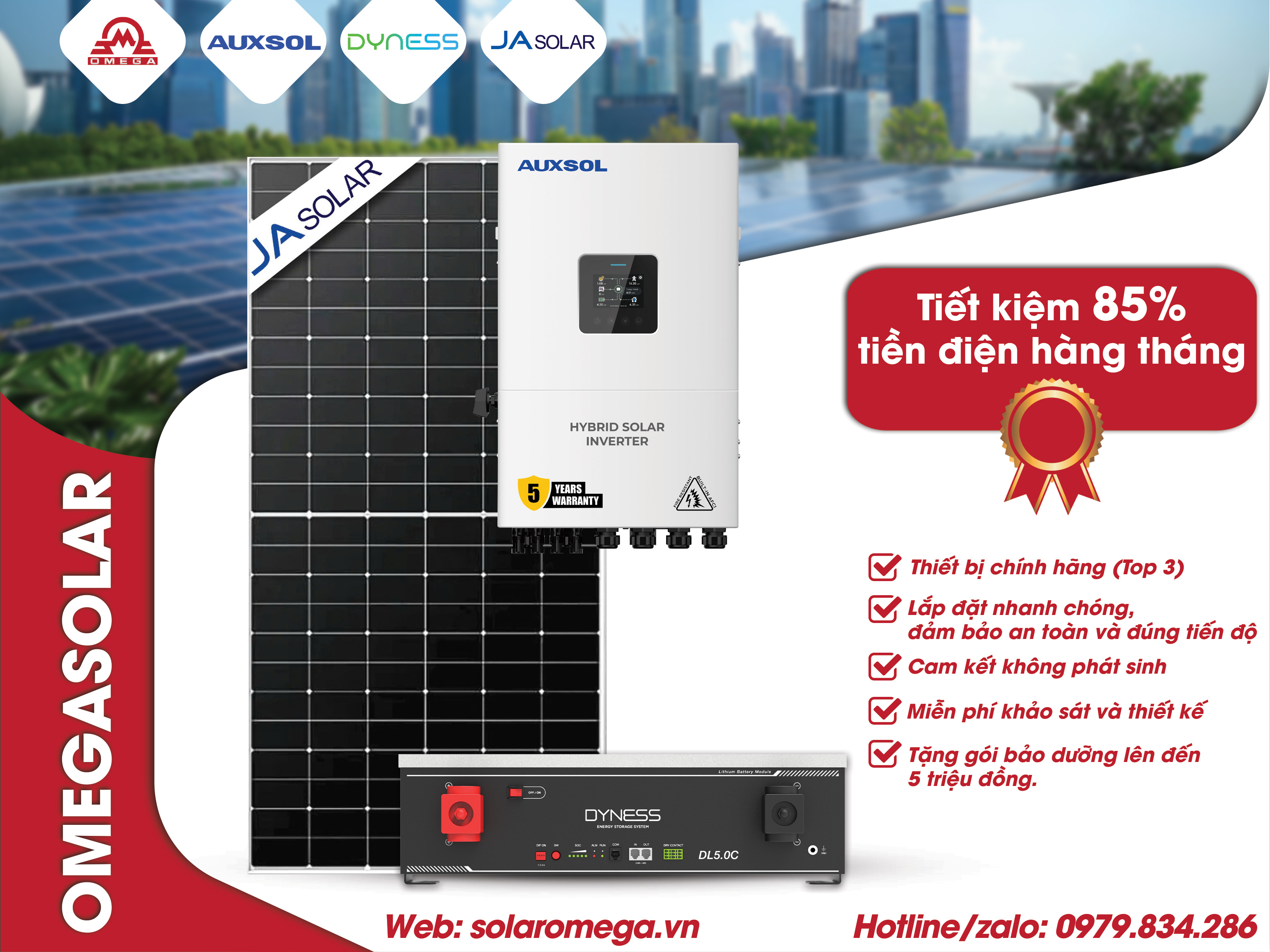 Gói Lắp Đặt Điện Mặt Trời 6kW Lưu Trữ 5.12 kWh Cho Gia Đình - 1 Pha Áp Thấp