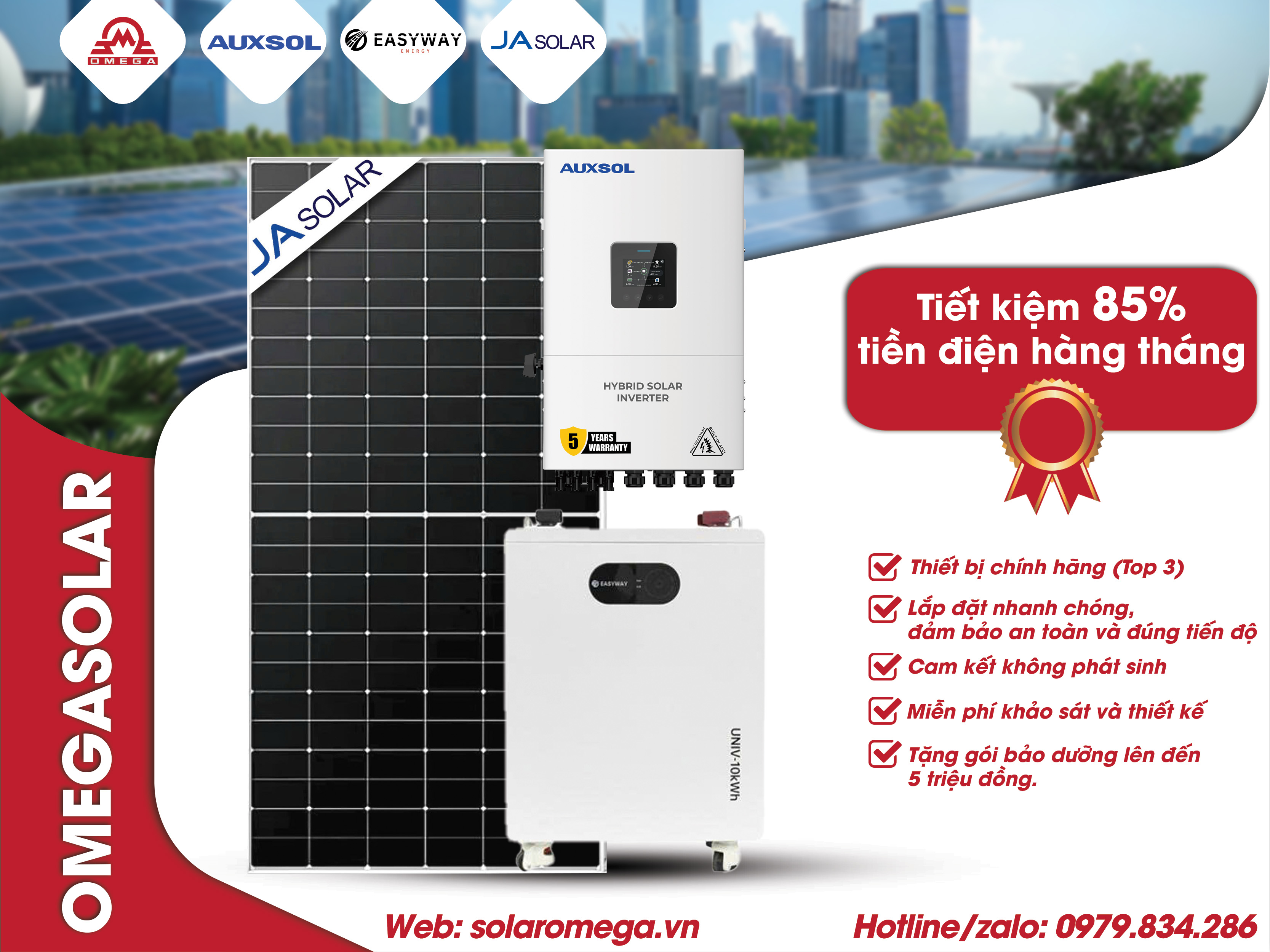 Gói Lắp Đặt Điện Mặt Trời 6kW Lưu Trữ 10 kWh Cho Gia Đình - 1 Pha Áp Thấp