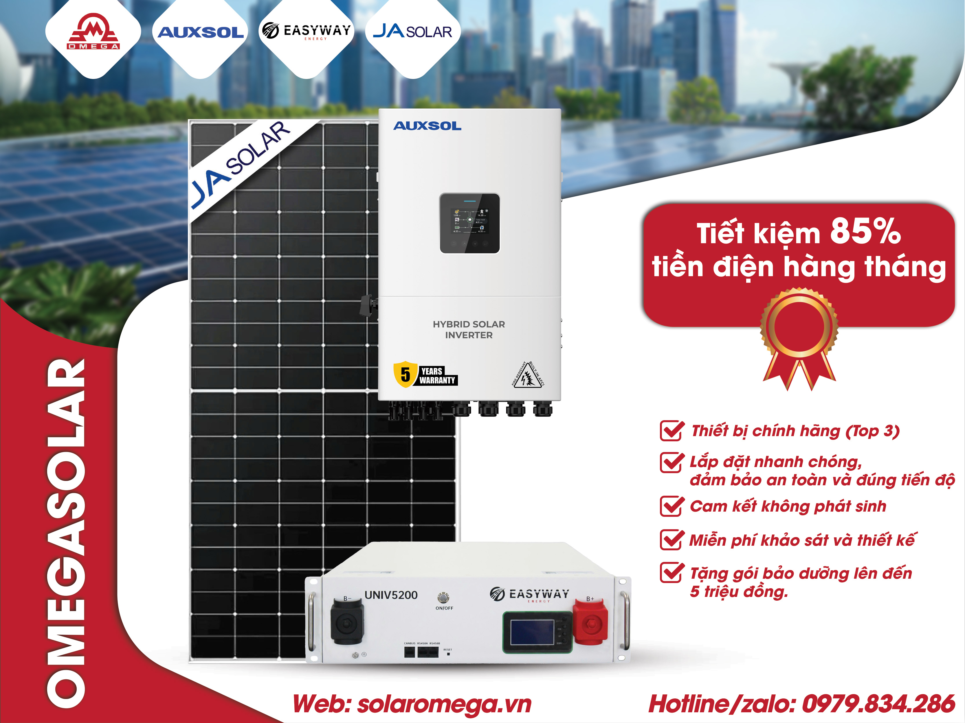Gói Lắp Đặt Điện Mặt Trời 8kW Lưu Trữ 5.12 kWh Cho Gia Đình - 1 Pha Áp Thấp