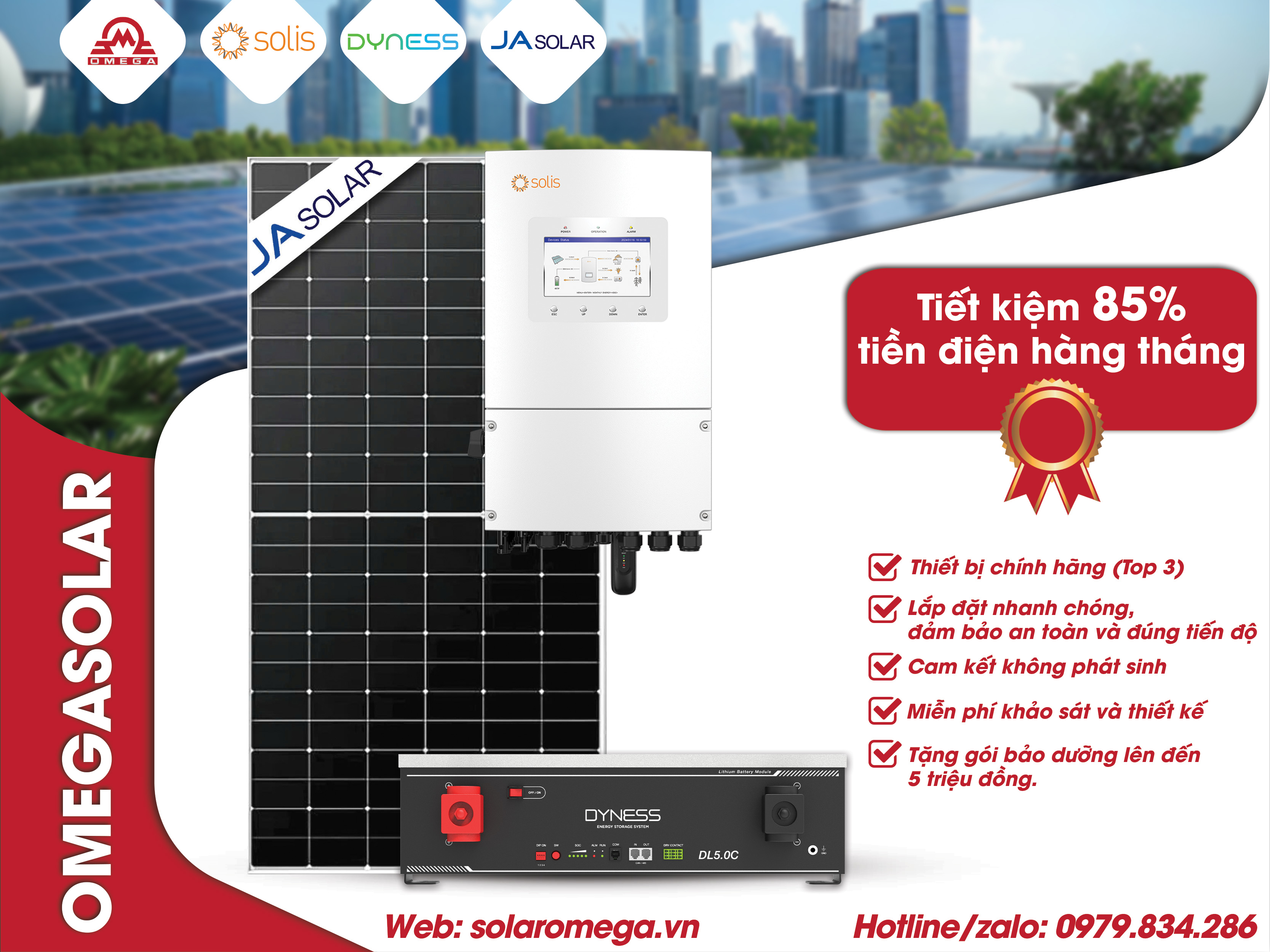 Gói Lắp Đặt Điện Mặt Trời 6kW Lưu Trữ 5.12 kWh Cho Gia Đình - 1 Pha Áp Thấp