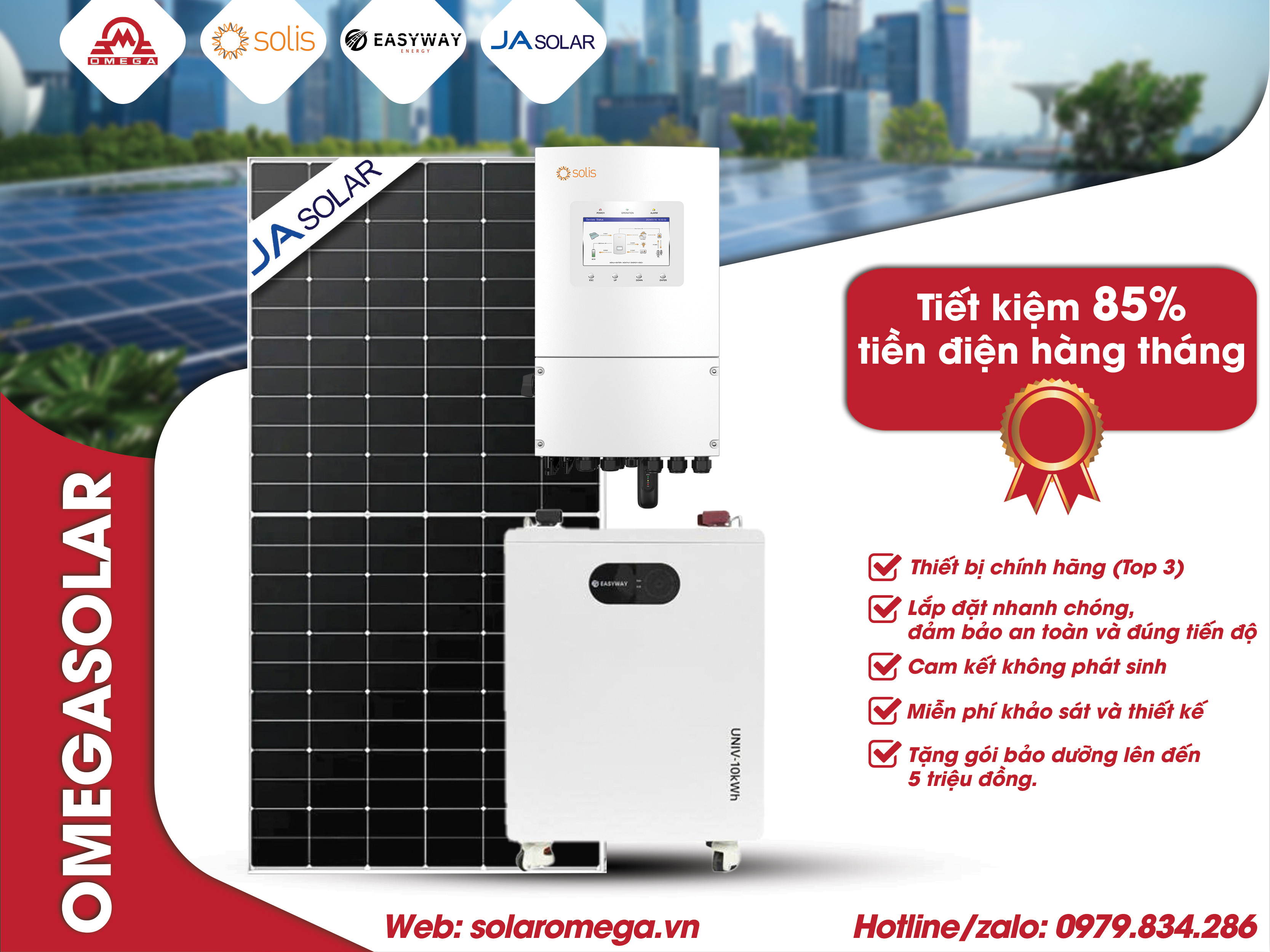 Gói Lắp Đặt Điện Mặt Trời 8kW Lưu Trữ 10kWh Cho Gia Đình - 3 Pha Áp Thấp
