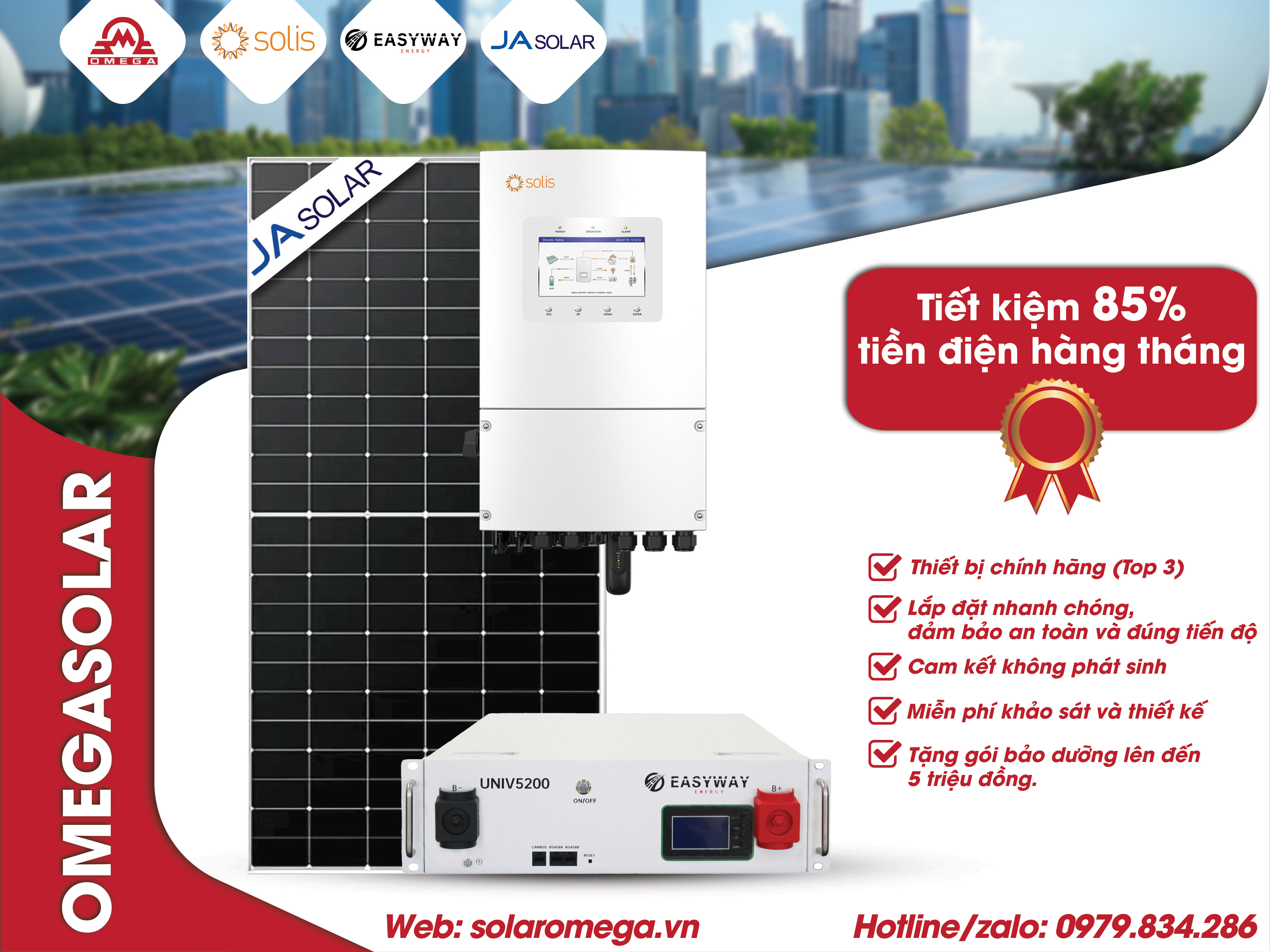 Gói Lắp Đặt Điện Mặt Trời 10kW Lưu Trữ 5.12 kWh Cho Gia Đình - 1 Pha Áp Thấp