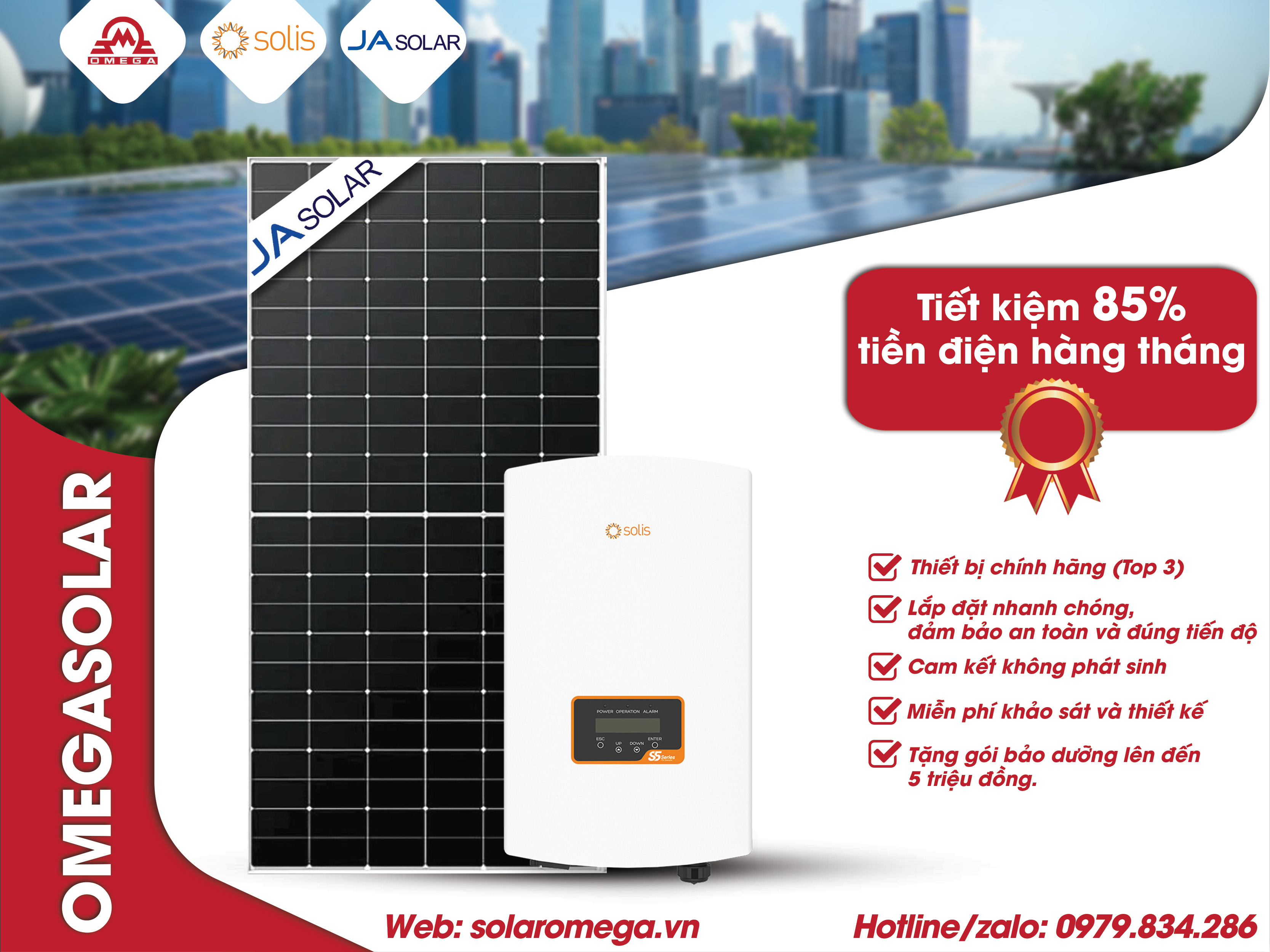 Gói Lắp Đặt Điện Mặt Trời 10kW Hòa Lưới Bám Tải Cho Gia Đình - 1 Pha Áp Thấp