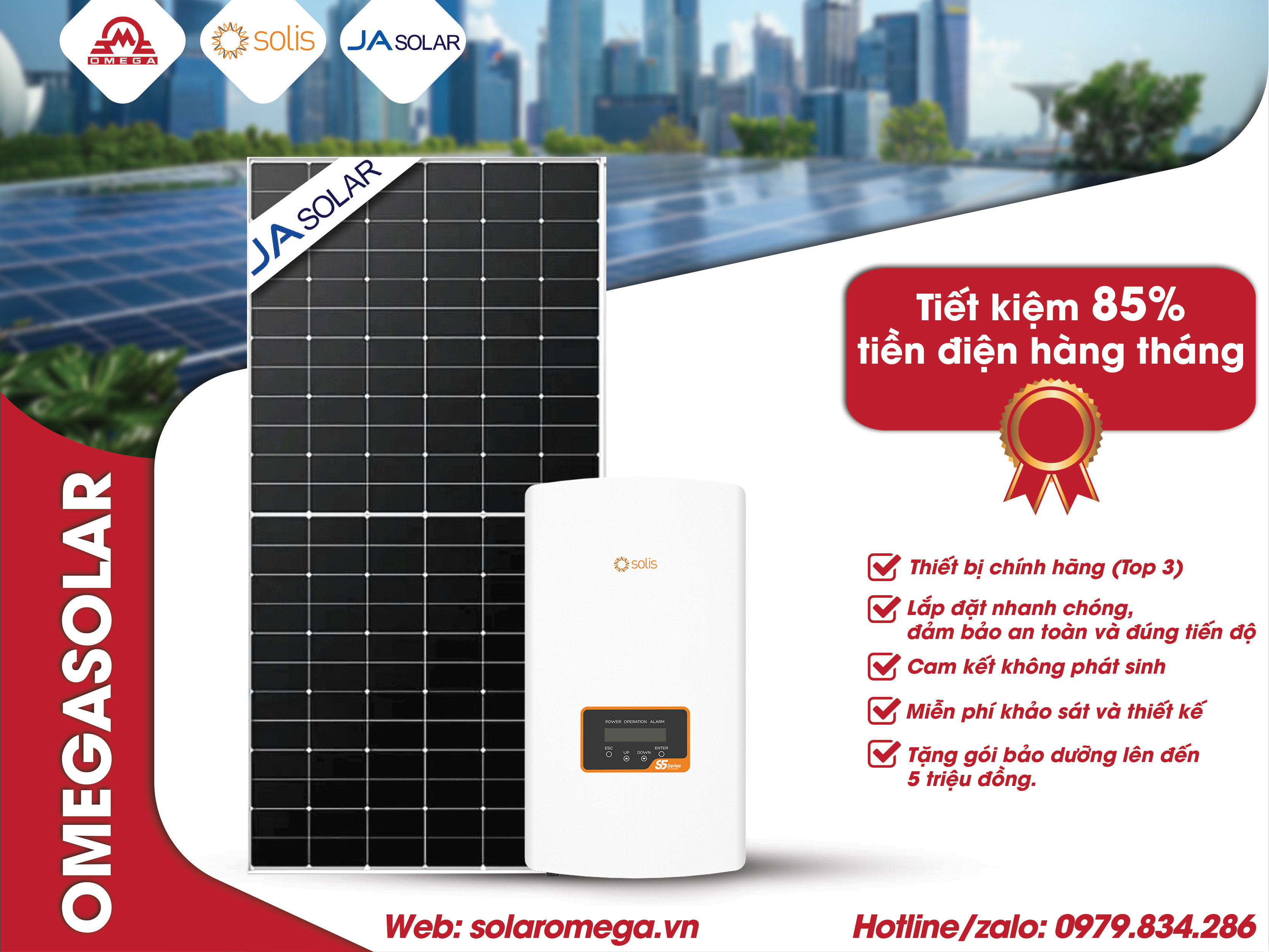 Gói Lắp Đặt Điện Mặt Trời 5 kW Hòa Lưới Bám Tải Cho Gia Đình - 3 Pha Áp Thấp