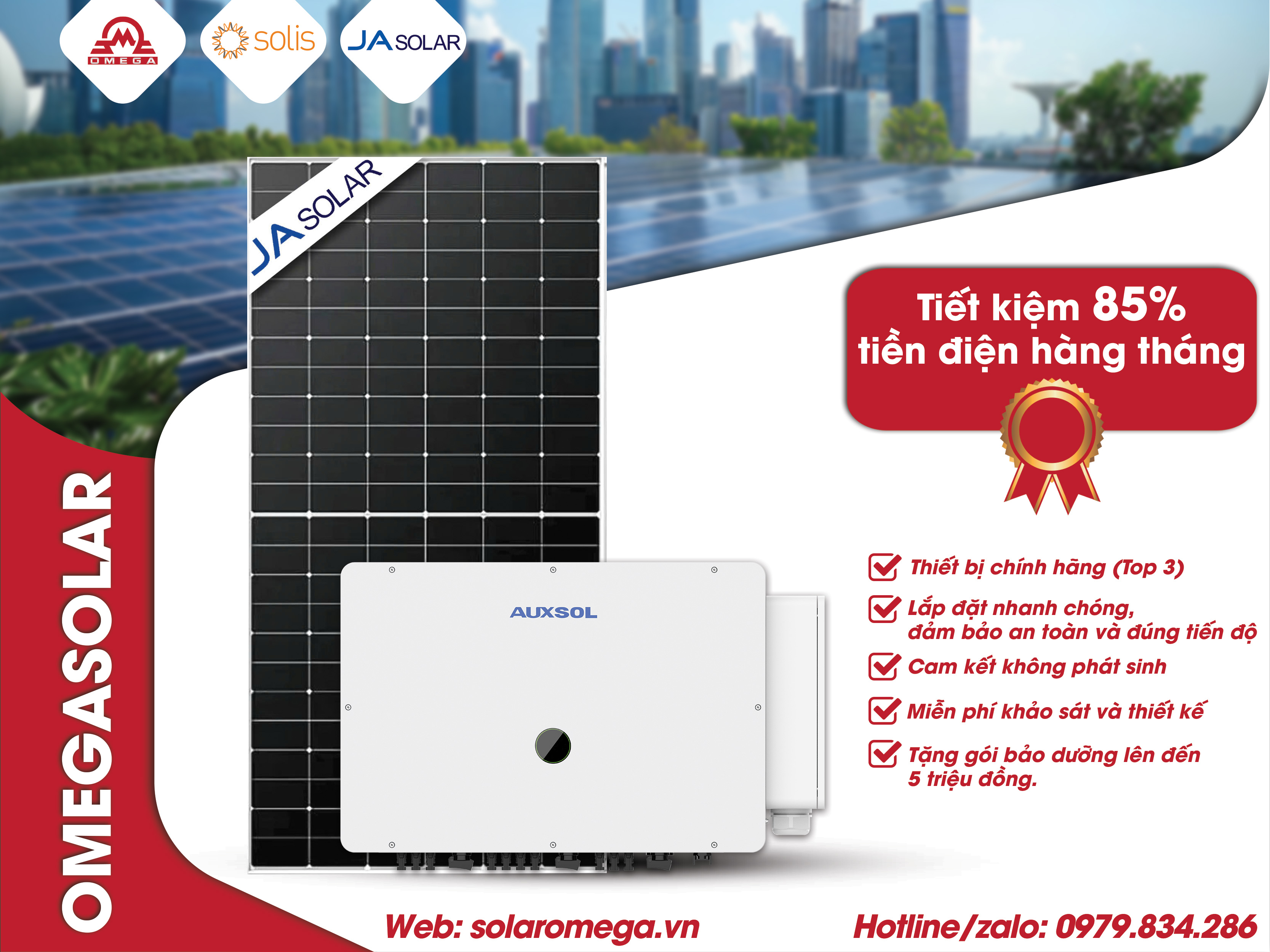 Gói Lắp Đặt Điện Mặt Trời 99 kW Hòa Lưới Bám Tải Cho Gia Đình - 3 Pha Áp Thấp